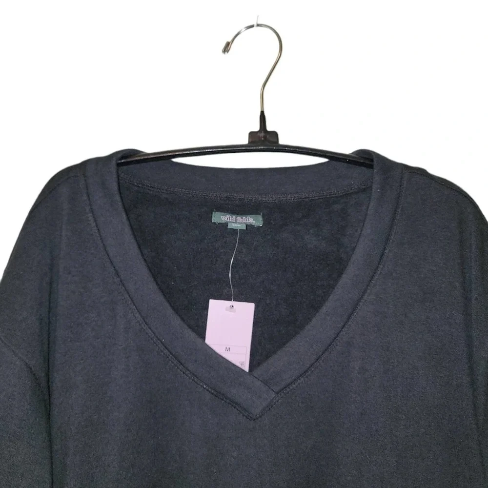 NWT Wild Fable Little Black Dress Midi Casual Beachy Lounge Sz Medium - Picture 3 of 4